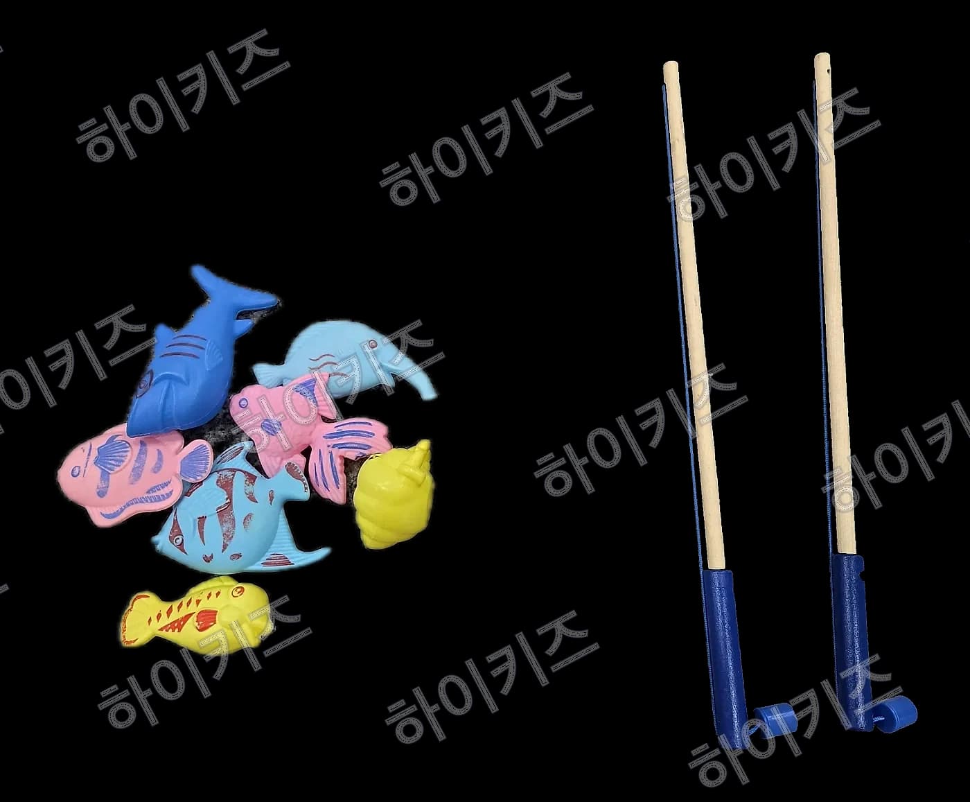 낚시대 · 물고기 세트(파랑)