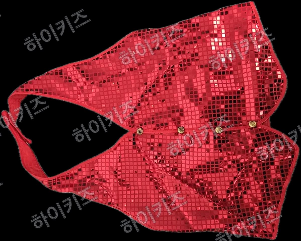반짝이 조끼(빨강)
